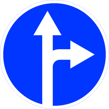 Знак 4.1.4 движение прямо или направо - Дорожные знаки - Предписывающие знаки - ohrana.inoy.org