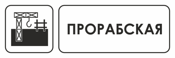 И02  прорабская (пластик, 300х100 мм) - Охрана труда на строительных площадках - Указатели - ohrana.inoy.org