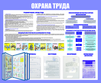 С108 Стенд охрана труда (с перекидной системой) (1200х1000 мм, пластик ПВХ 3мм, Прямая печать на пластик) - Стенды - Стенды по охране труда - ohrana.inoy.org